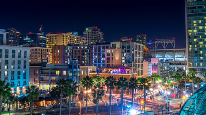 downtown San Diego at night